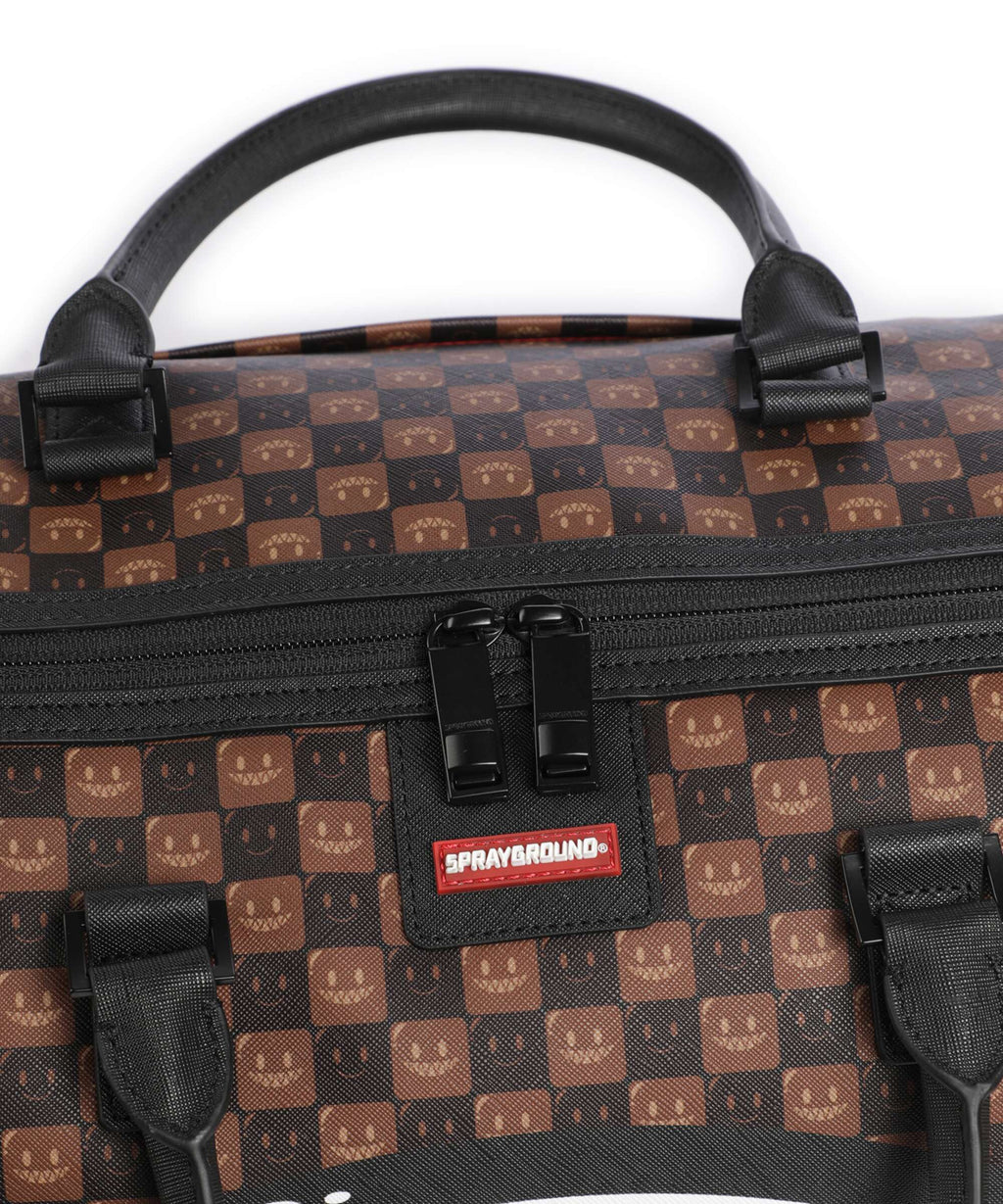 Sprayground Sharks In Paris Wtf Bubble Brown Check Weekend bag brown