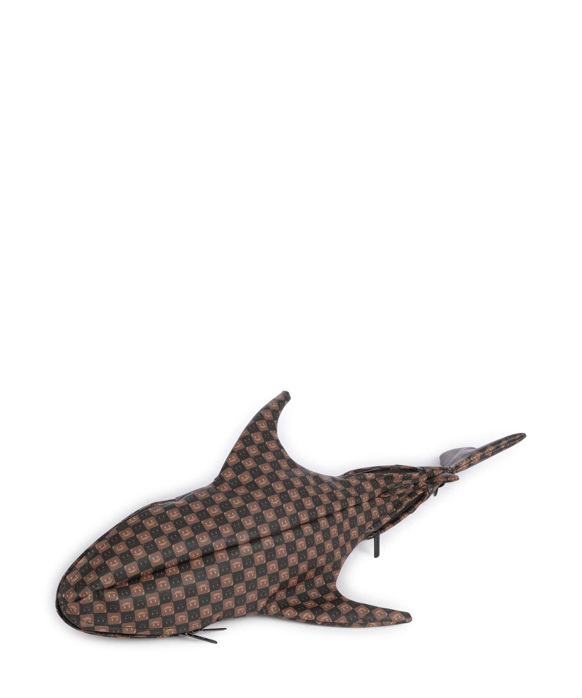 Sprayground Sharks In Paris Wtf Bubble Brown Check Shark Crossbody bag brown