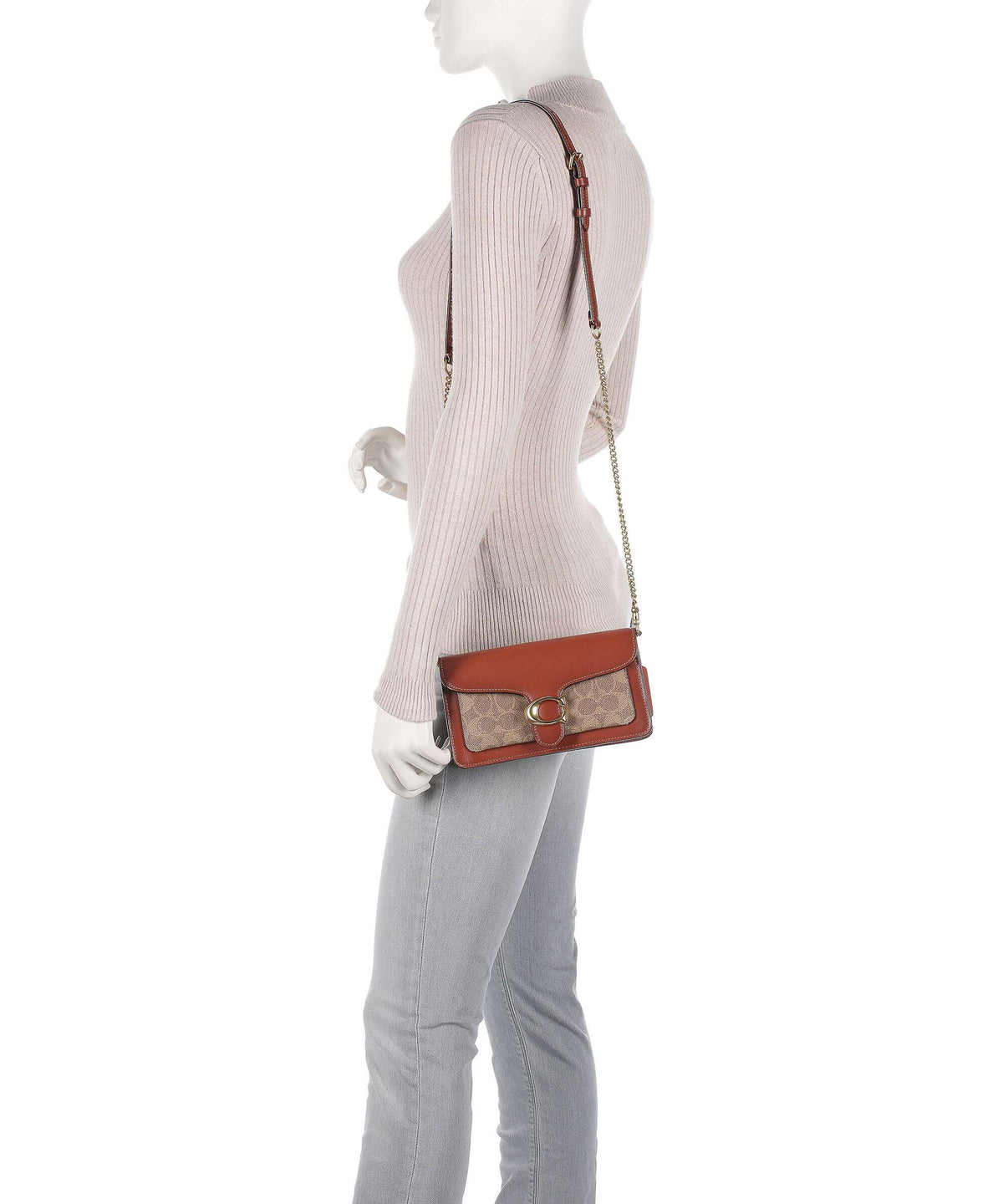 Coach Tabby Chain Crossbody bag tan rust