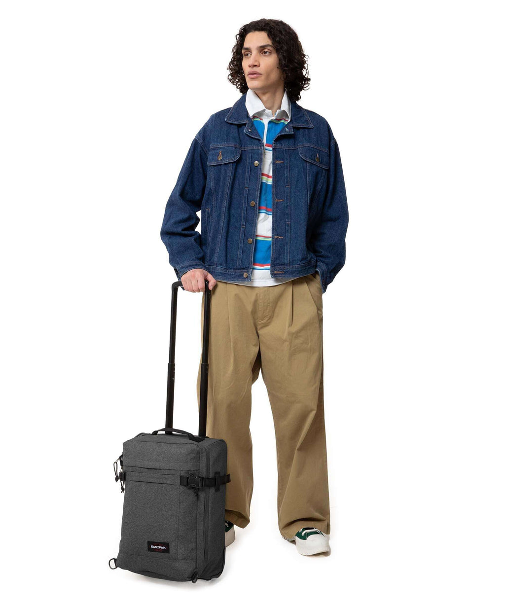 Eastpak Strapson XXS Backpack with wheels black denim