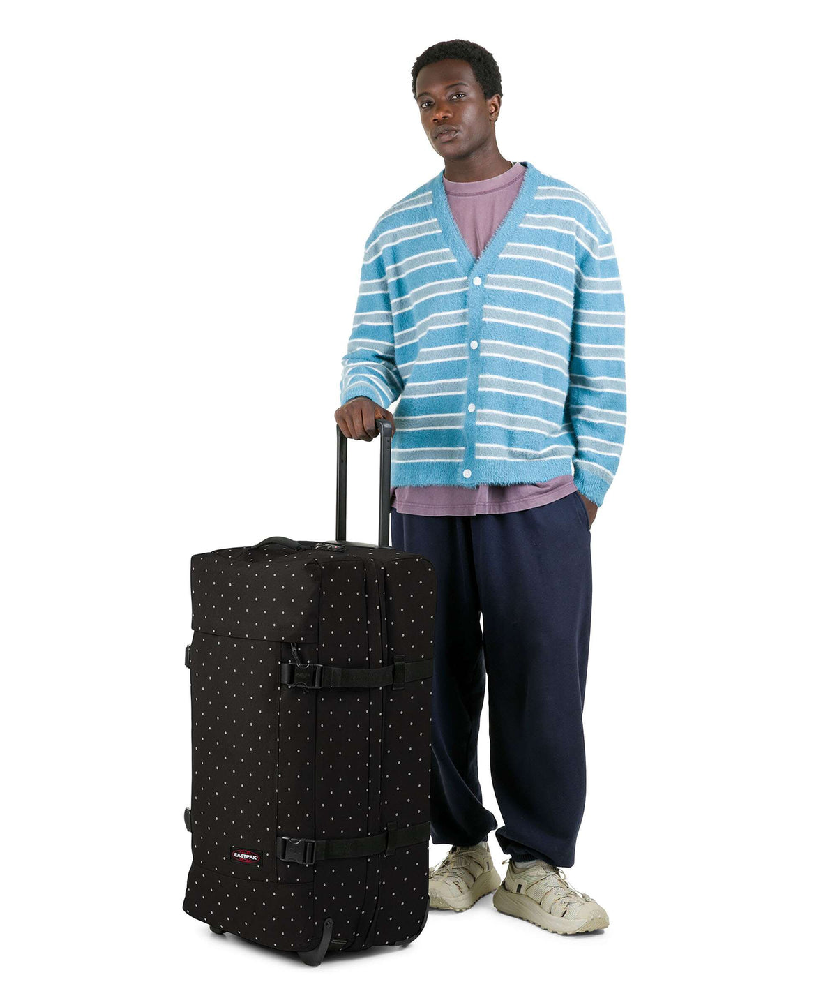 Eastpak Tranverz L Travel bag with wheels dots black/silver