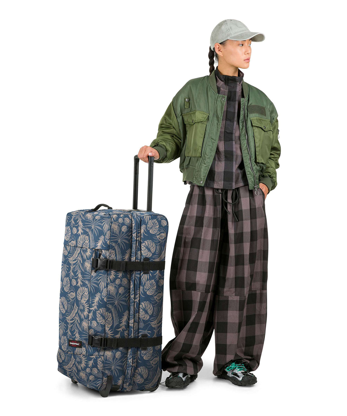 Eastpak Tranverz L Travel bag with wheels brize blue/beige