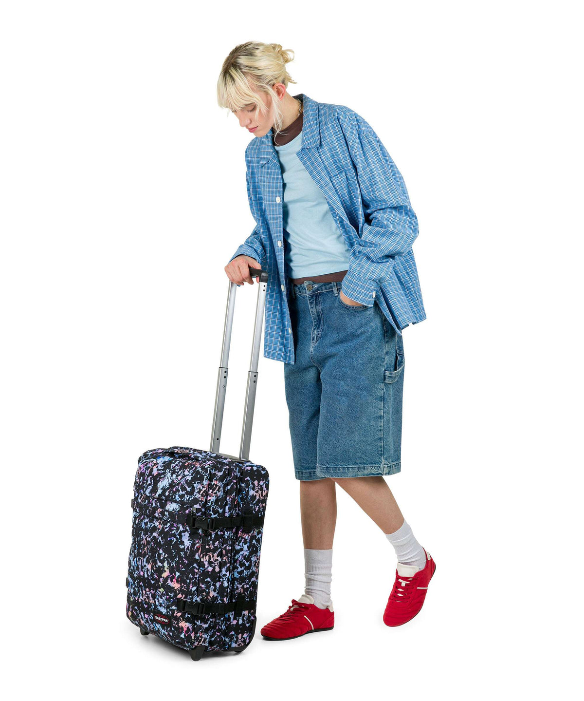Eastpak Transit'R S Travel bag with wheels camouflora light
