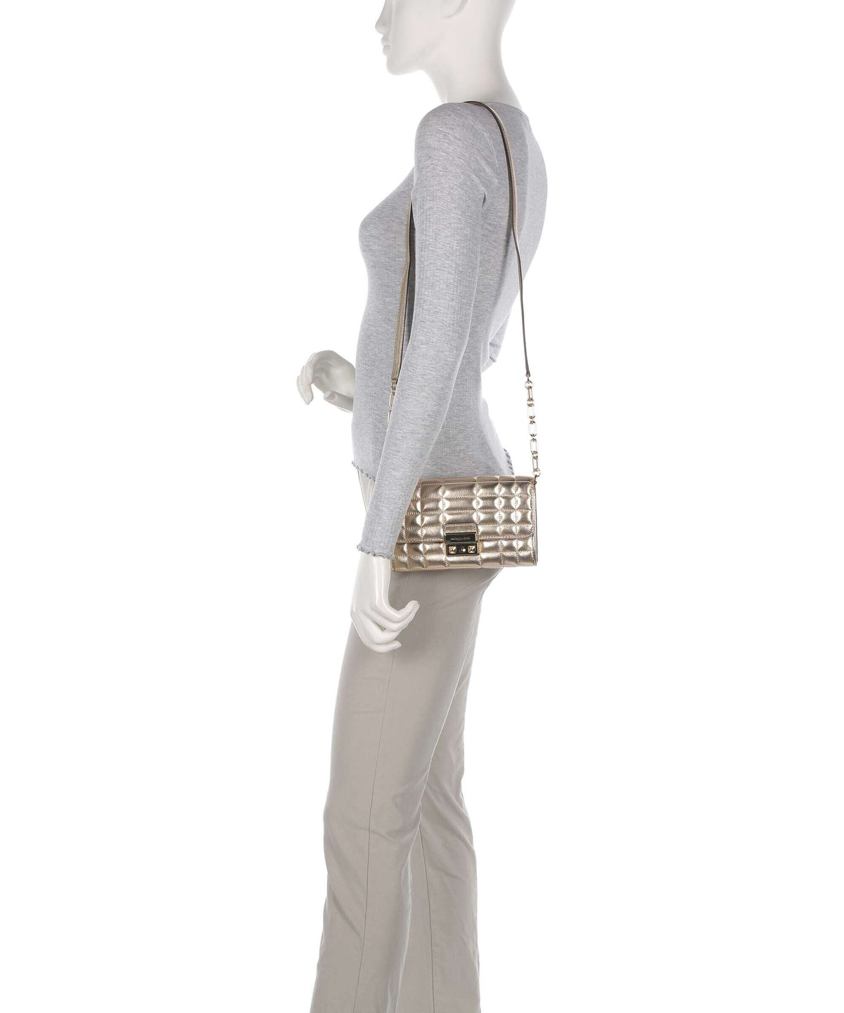 Michael Kors Tribeca Crossbody bag pale gold