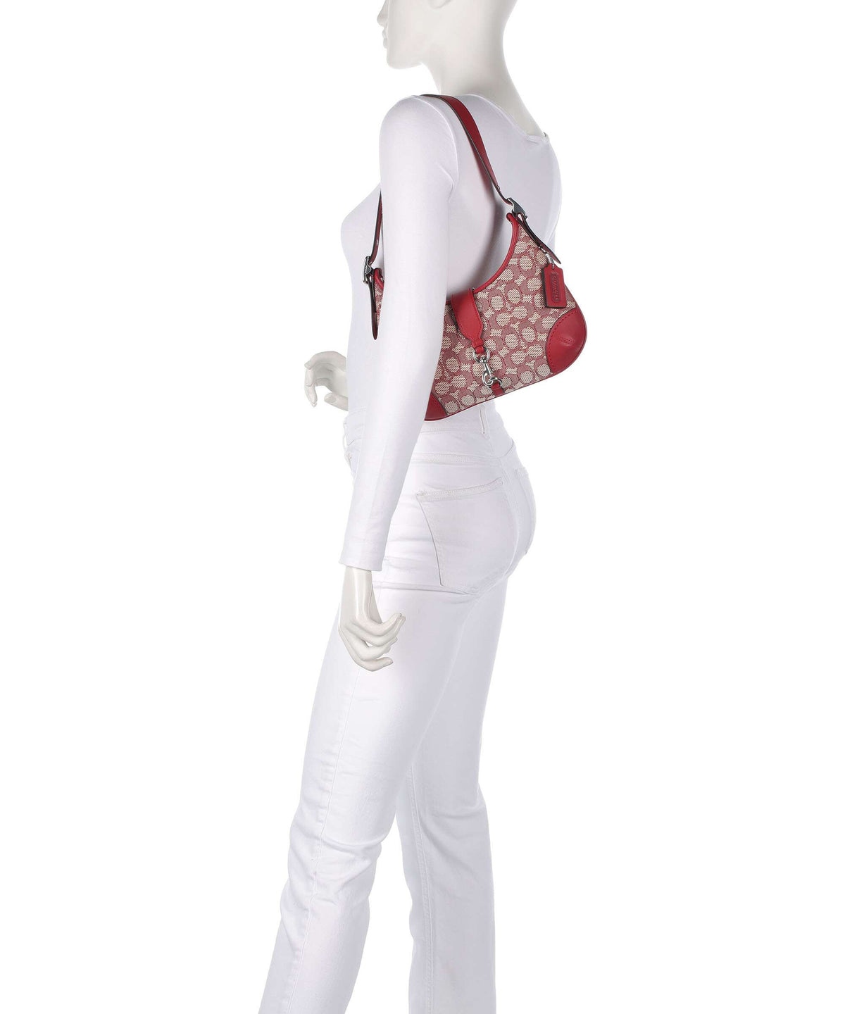 Coach Hamptons Signature Jacquard Shoulder bag ruby/ivory