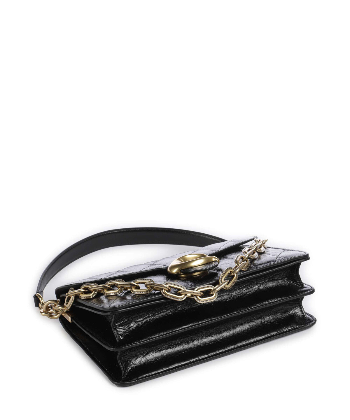Coach Tabby Quilted Glazed Shoulder bag black