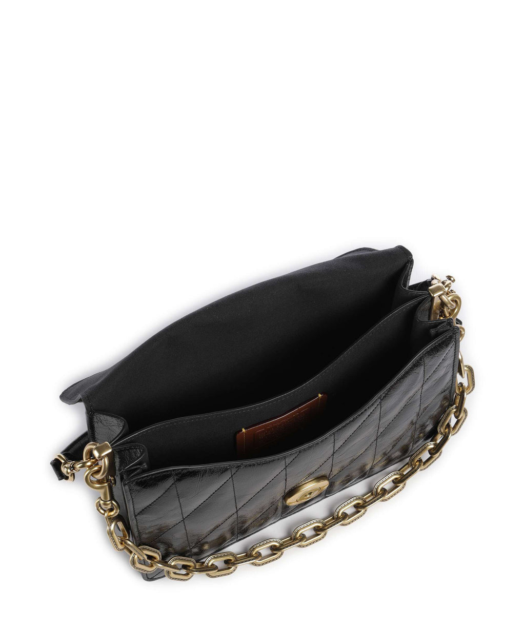 Coach Tabby Quilted Glazed Shoulder bag black