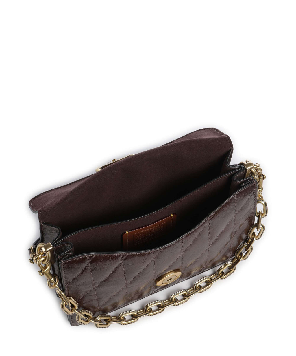 Coach Tabby Quilted Glazed Shoulder bag maple