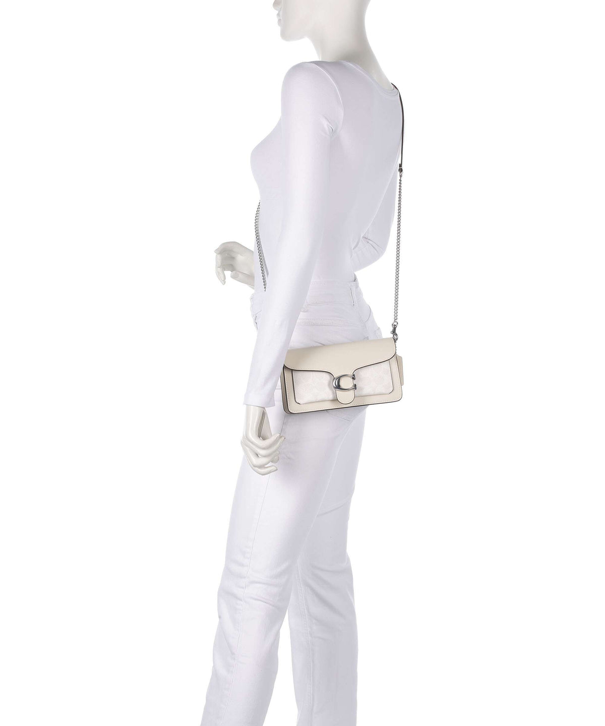 Coach Tabby Chain Crossbody bag white chalk