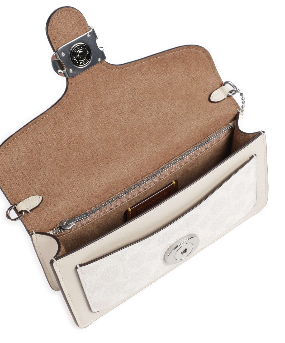 Coach Tabby Chain Crossbody bag white chalk