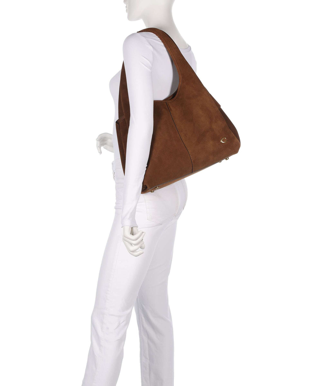 Coach Lana Suede Hobo bag warm brown