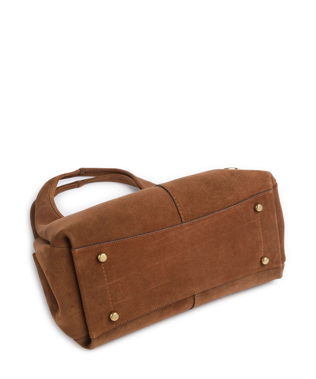 Coach Lana Suede Hobo bag warm brown