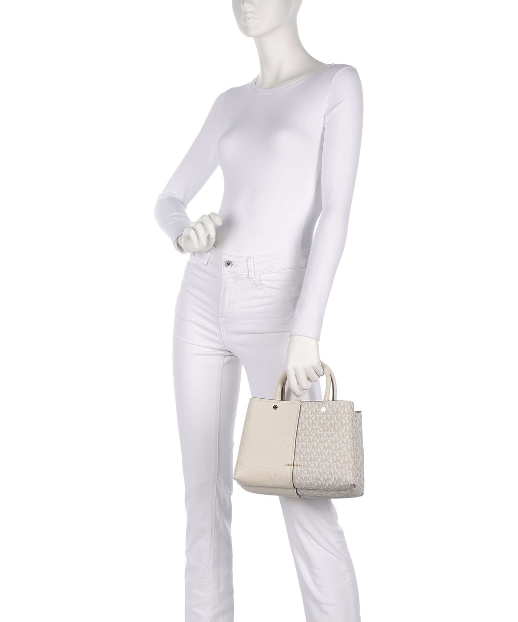 Michael Kors Flora Medium Handbag van/cream