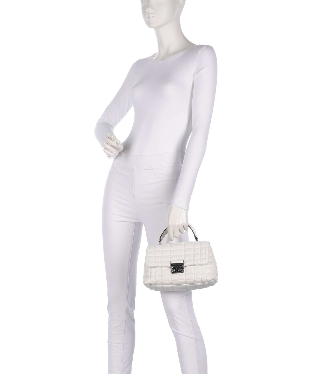 Michael Kors Tribeca Medium Handbag optic white