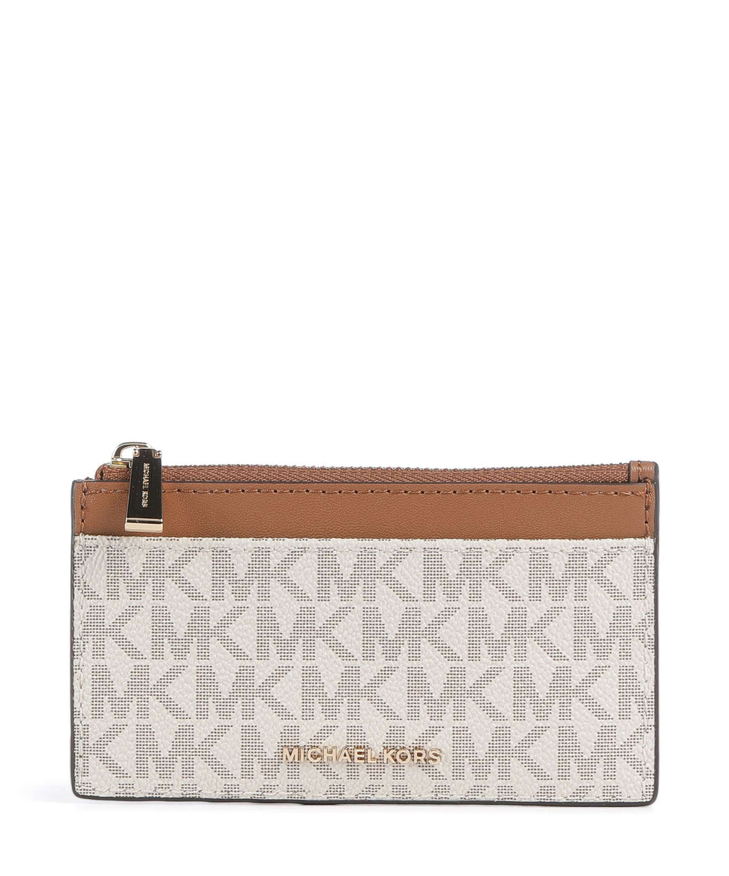 Michael Kors Jet Set Credit card holder vanilla/acorn