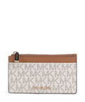 Michael Kors Jet Set Credit card holder vanilla/acorn