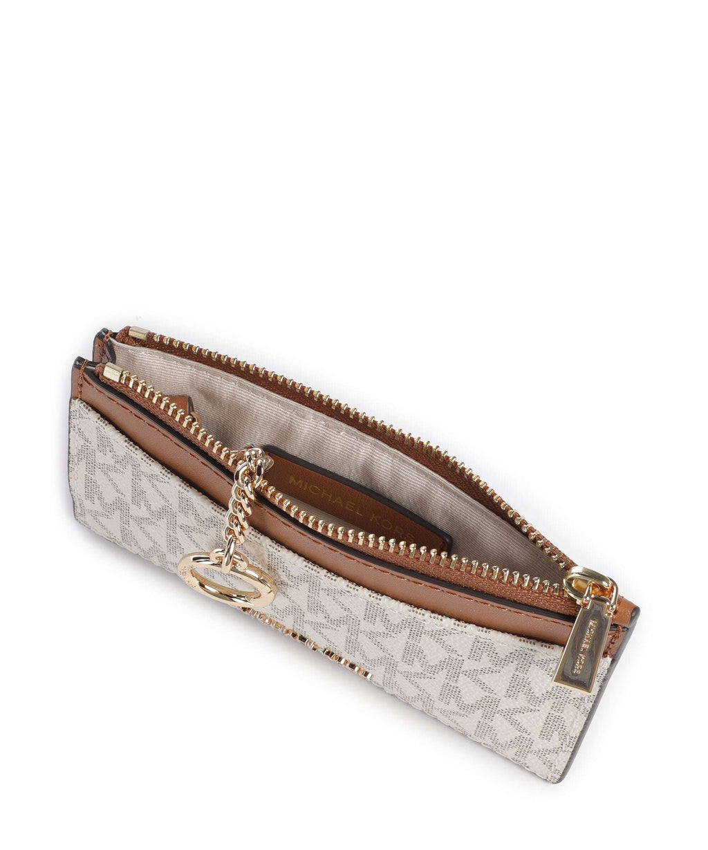 Michael Kors Jet Set Credit card holder vanilla/acorn