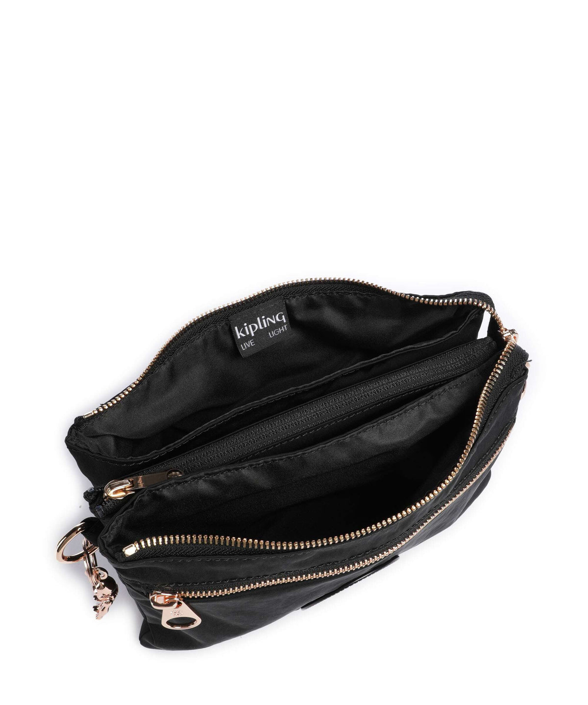 Kipling Charm Riri Zip Crossbody bag black rose spice