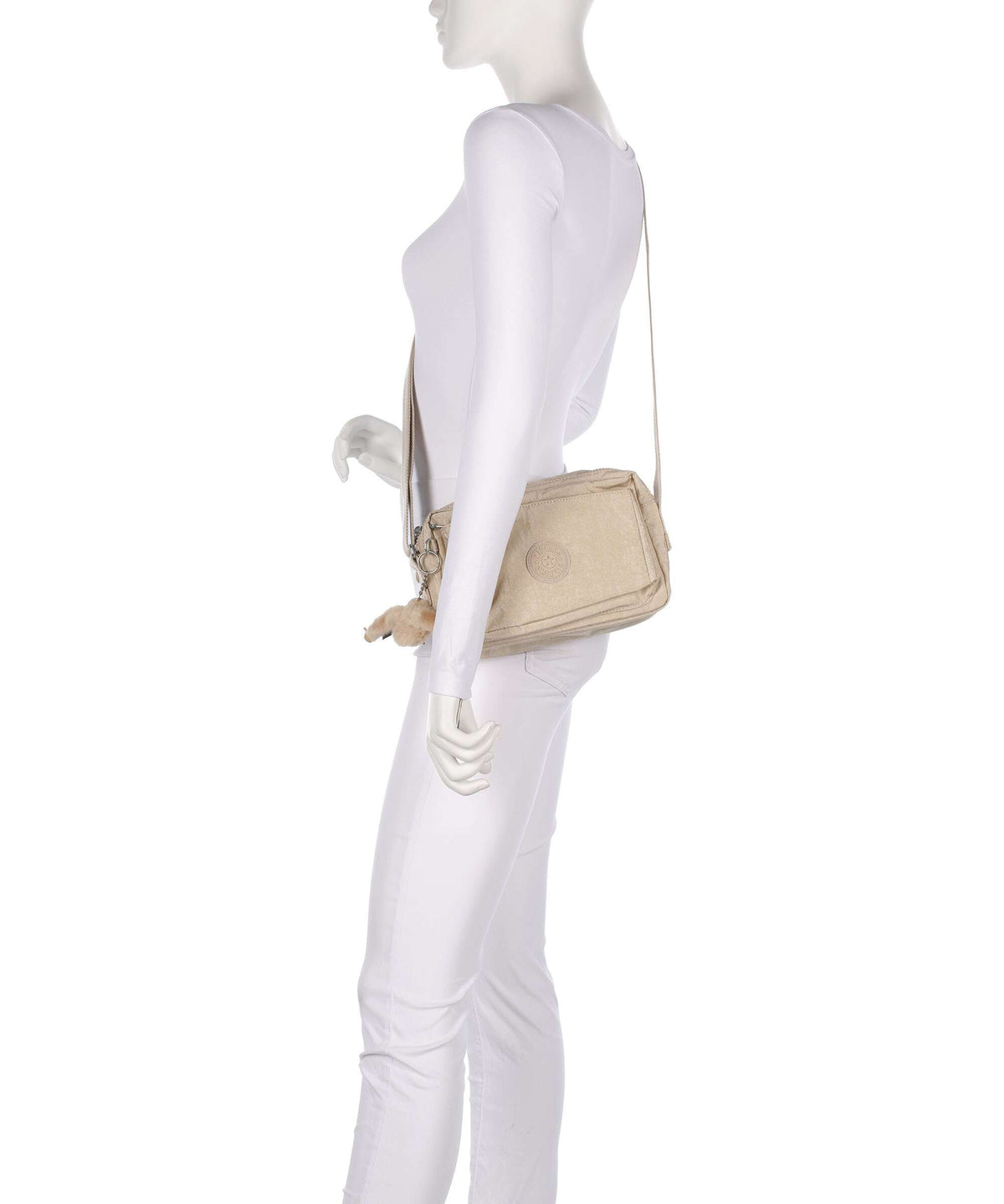 Kipling Basic Abanu M Crossbody bag sparkled beige