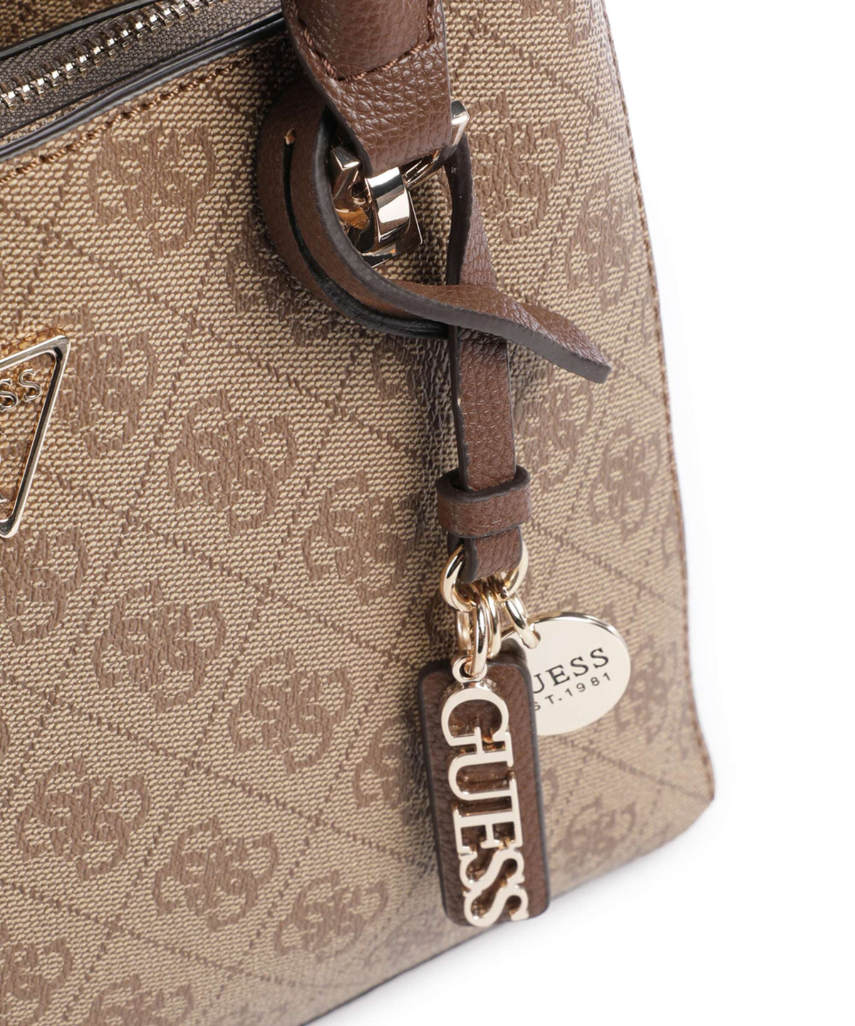 Guess Noelle II Small Handbag latte logo/brown