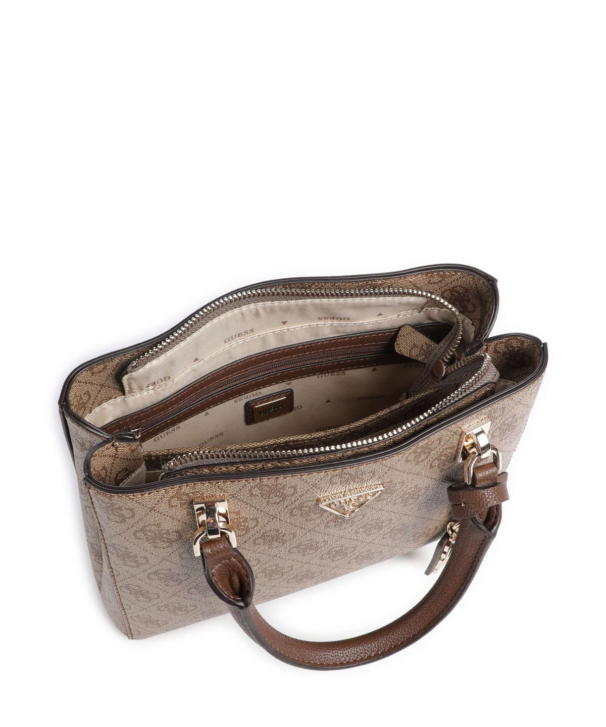 Guess Noelle II Small Handbag latte logo/brown
