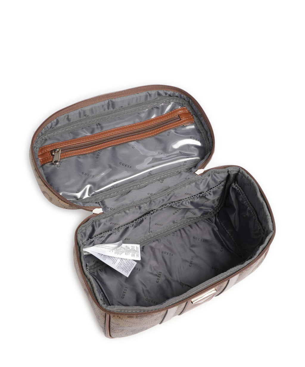 Guess Erenia Toiletry bag latte logo