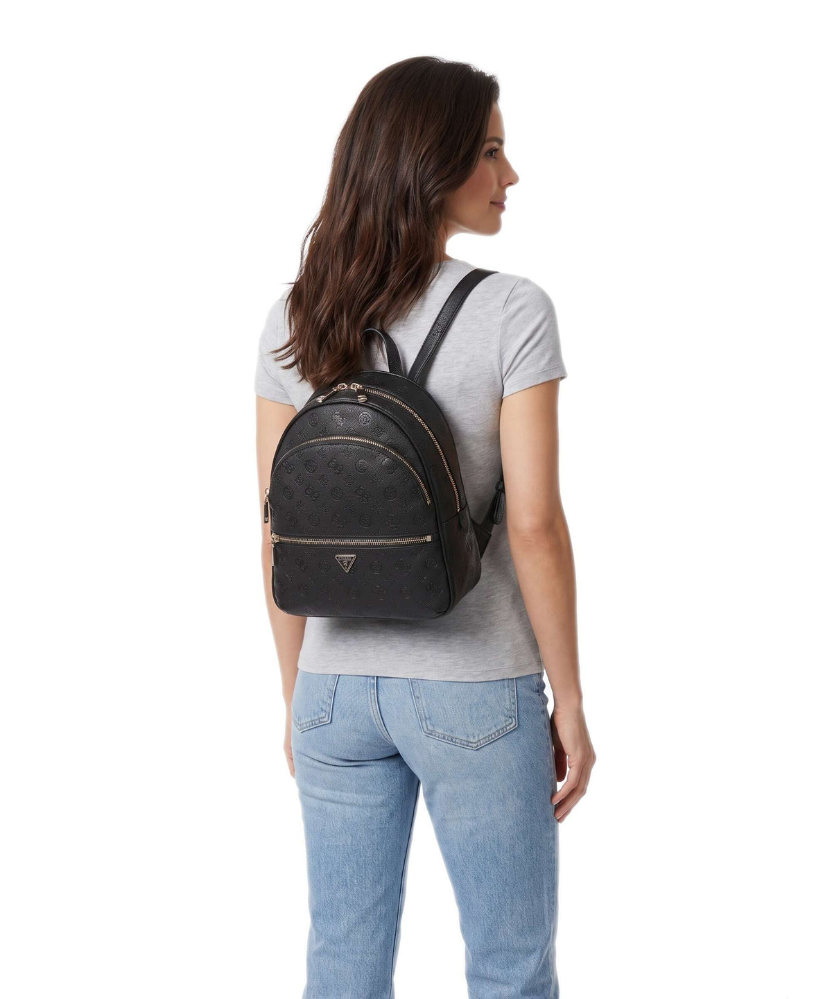 Guess Manhattan II Large Backpack black logo