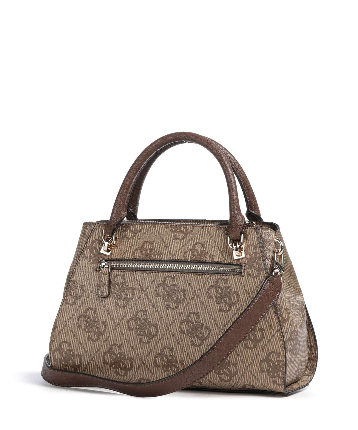 Guess Noelle II Luxury Handbag latte logo/brown