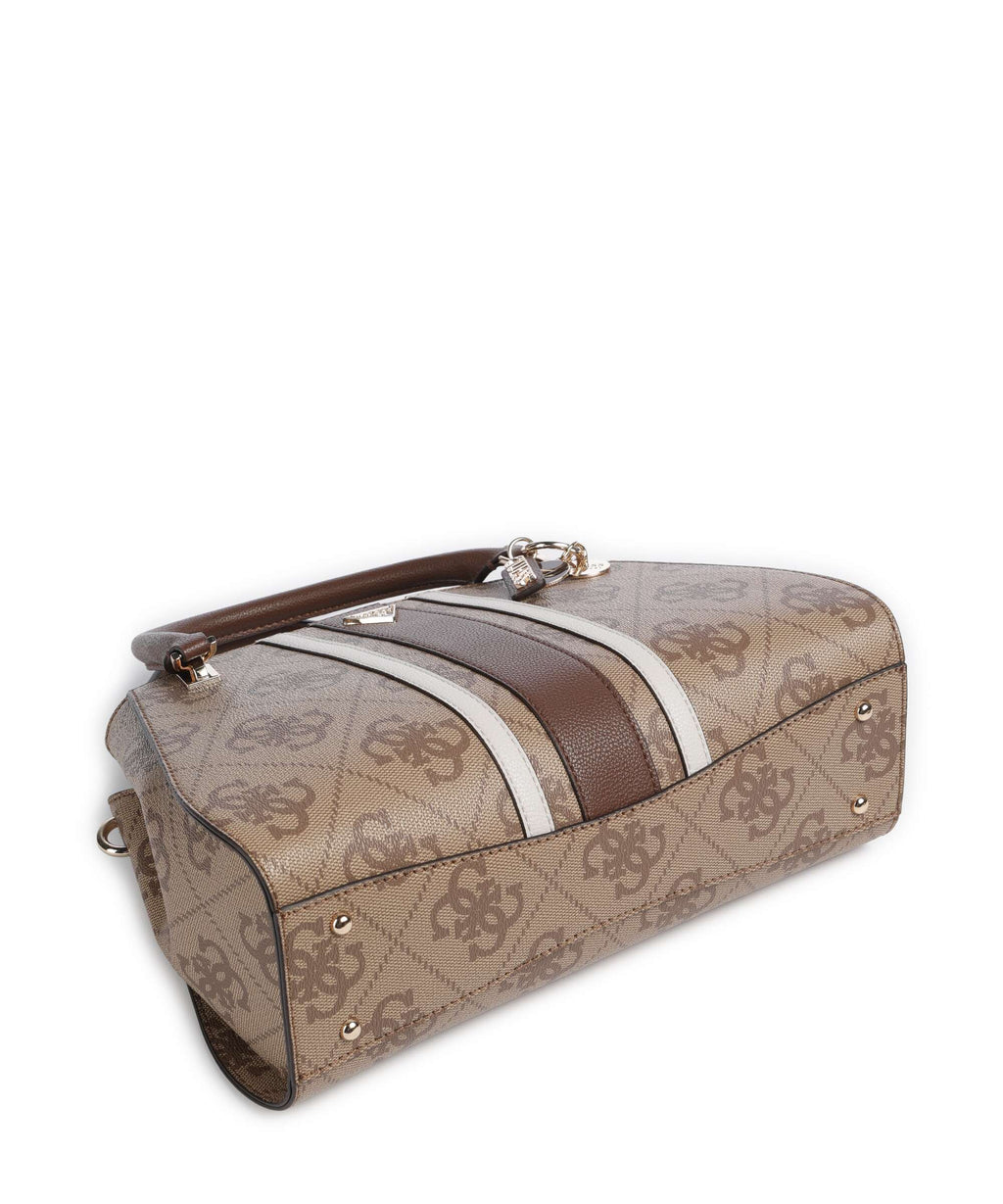 Guess Noelle II Luxury Handbag latte logo/brown