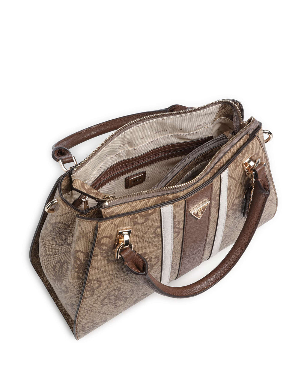 Guess Noelle II Luxury Handbag latte logo/brown