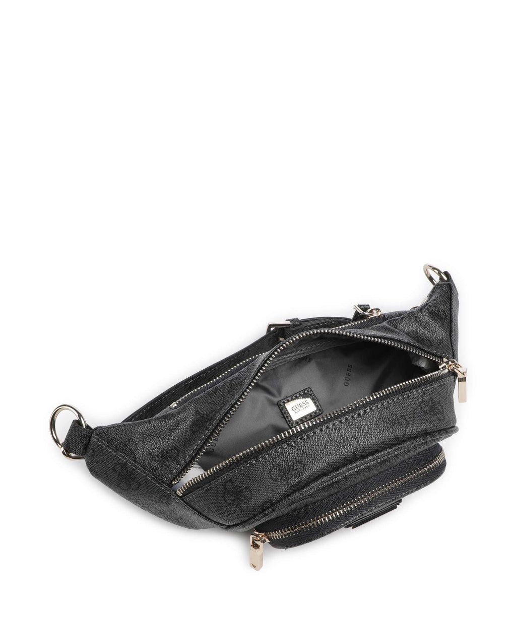 Guess Latona Belt bag coal logo