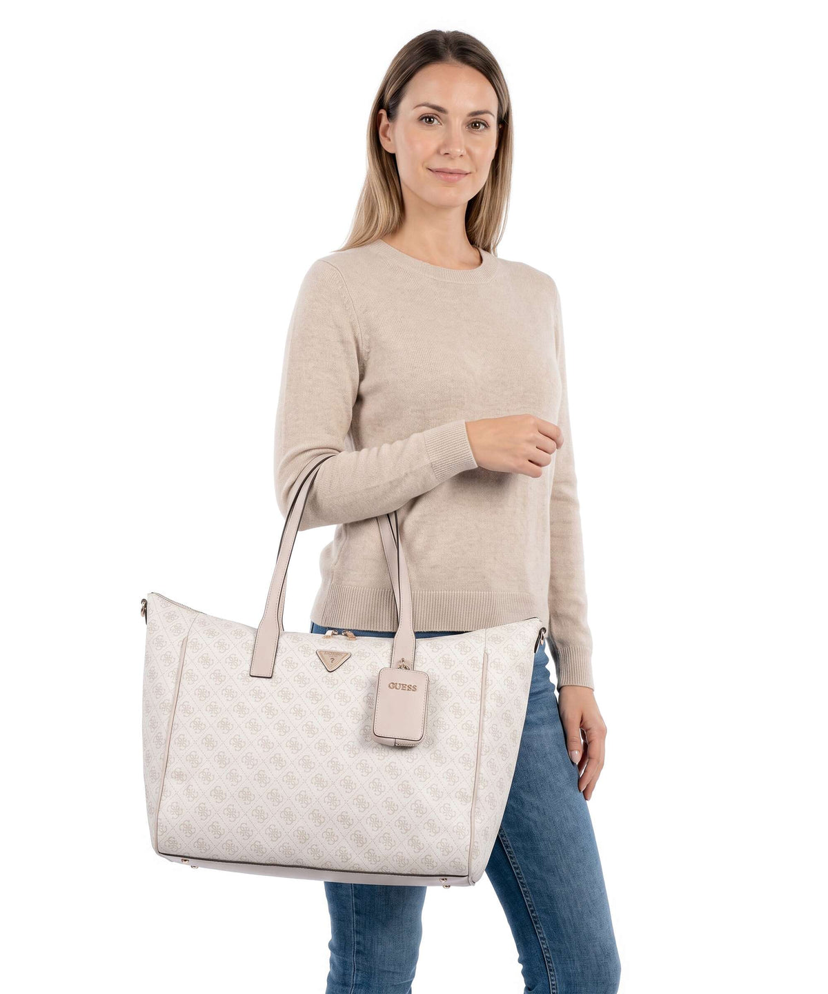 Guess Latona Weekend bag bone logo