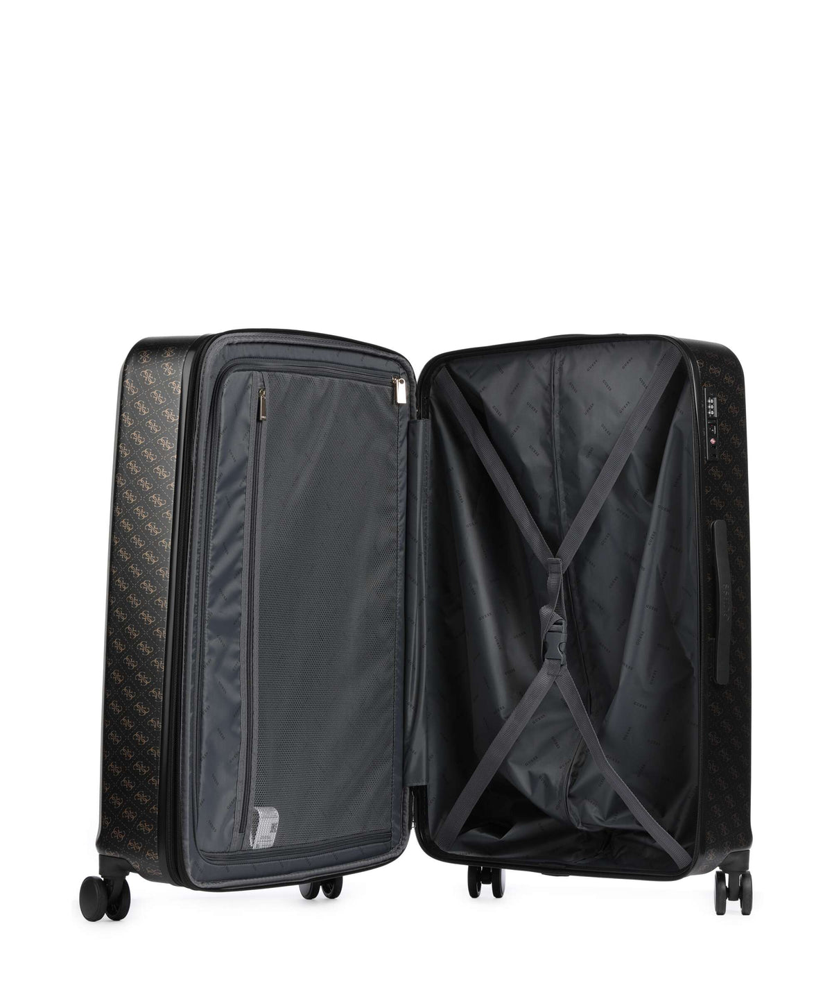 Guess Latona Spinner (4 wheels) brown logo