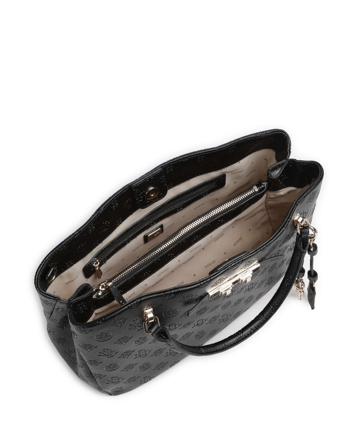 Guess Carmella Girlfriend Handbag black logo