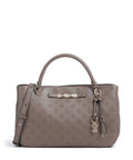 Guess Carmella Girlfriend Handbag taupe logo