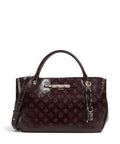 Guess Carmella Girlfriend Handbag burgundy logo