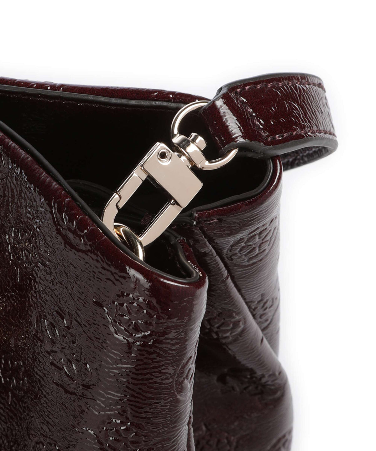 Guess Carmella Girlfriend Handbag burgundy logo