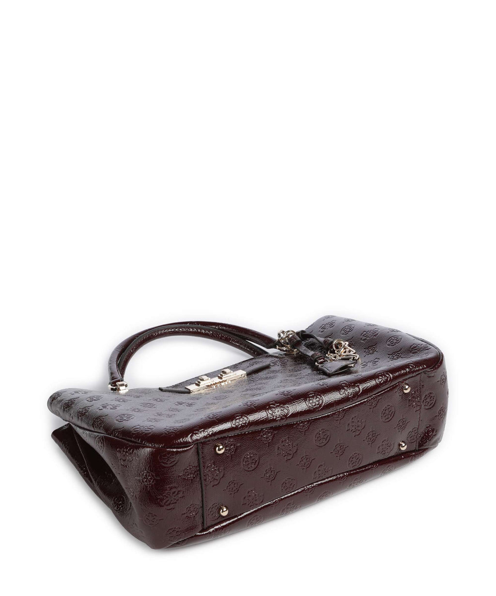 Guess Carmella Girlfriend Handbag burgundy logo