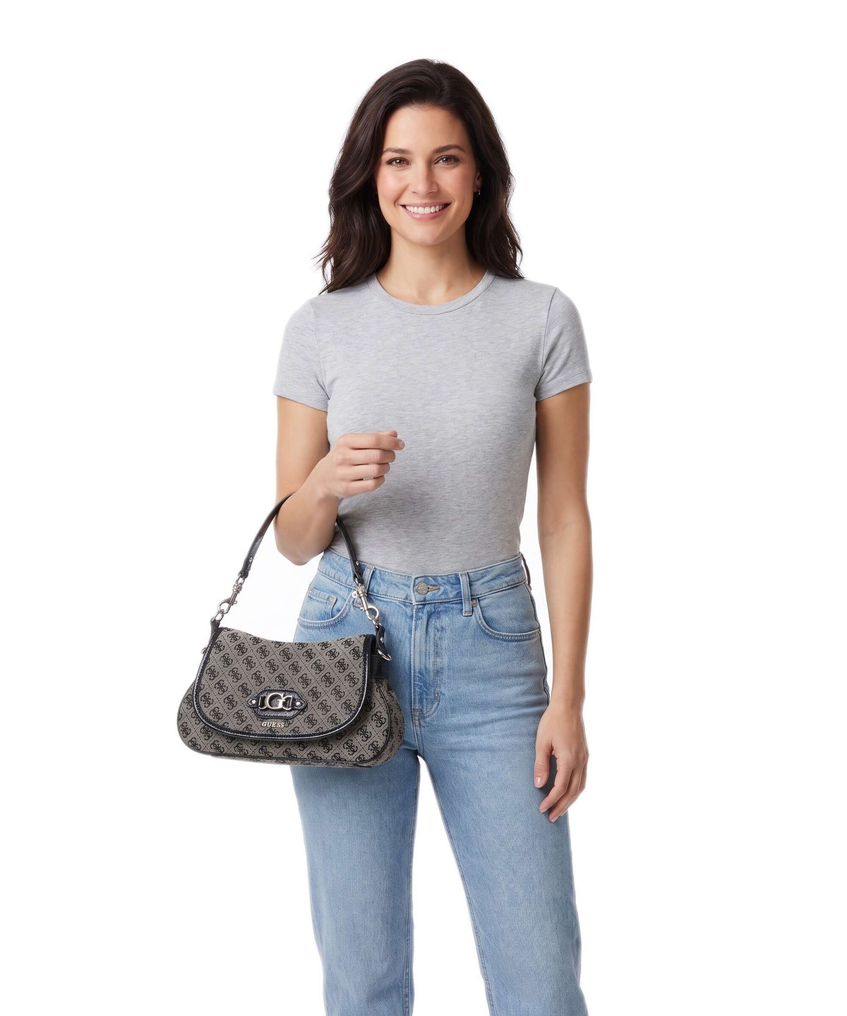 Guess Samantha Shoulder bag black logo