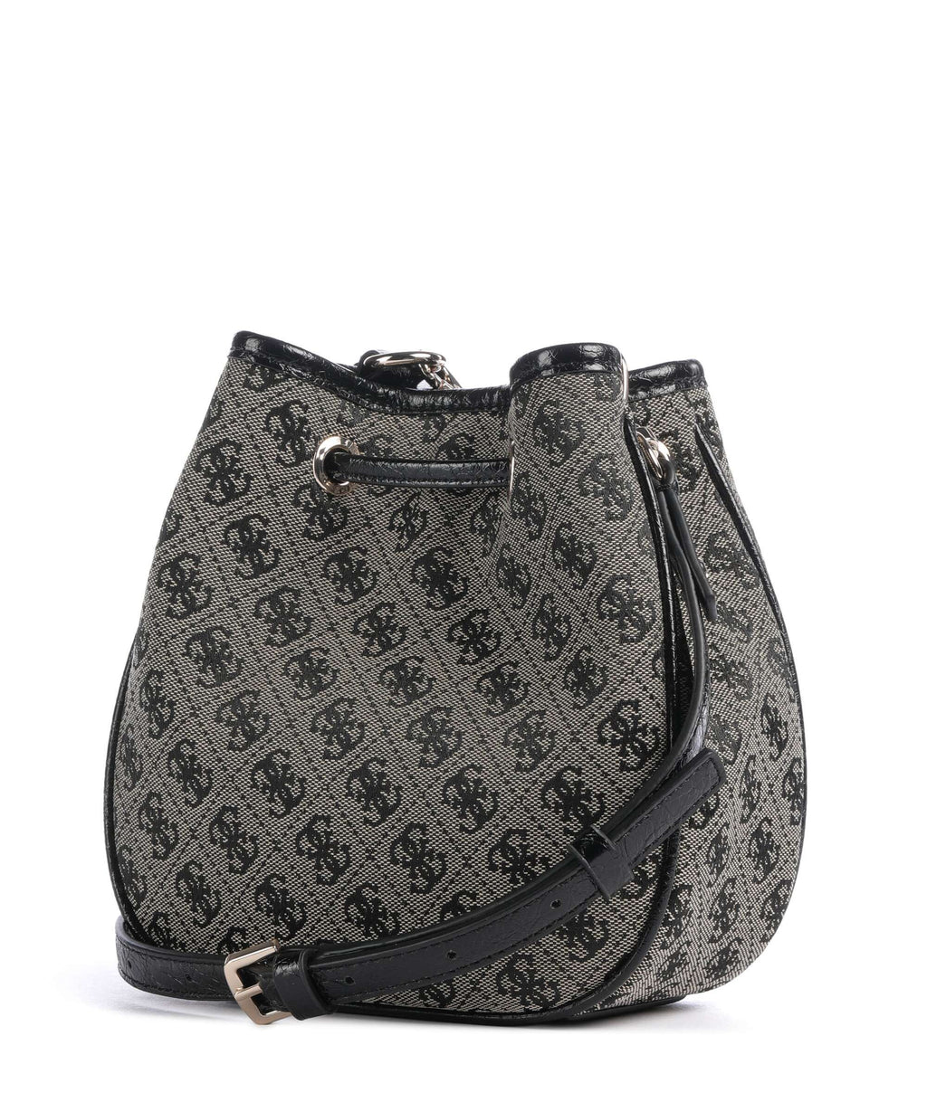Guess Samantha Mini Bucket bag black logo