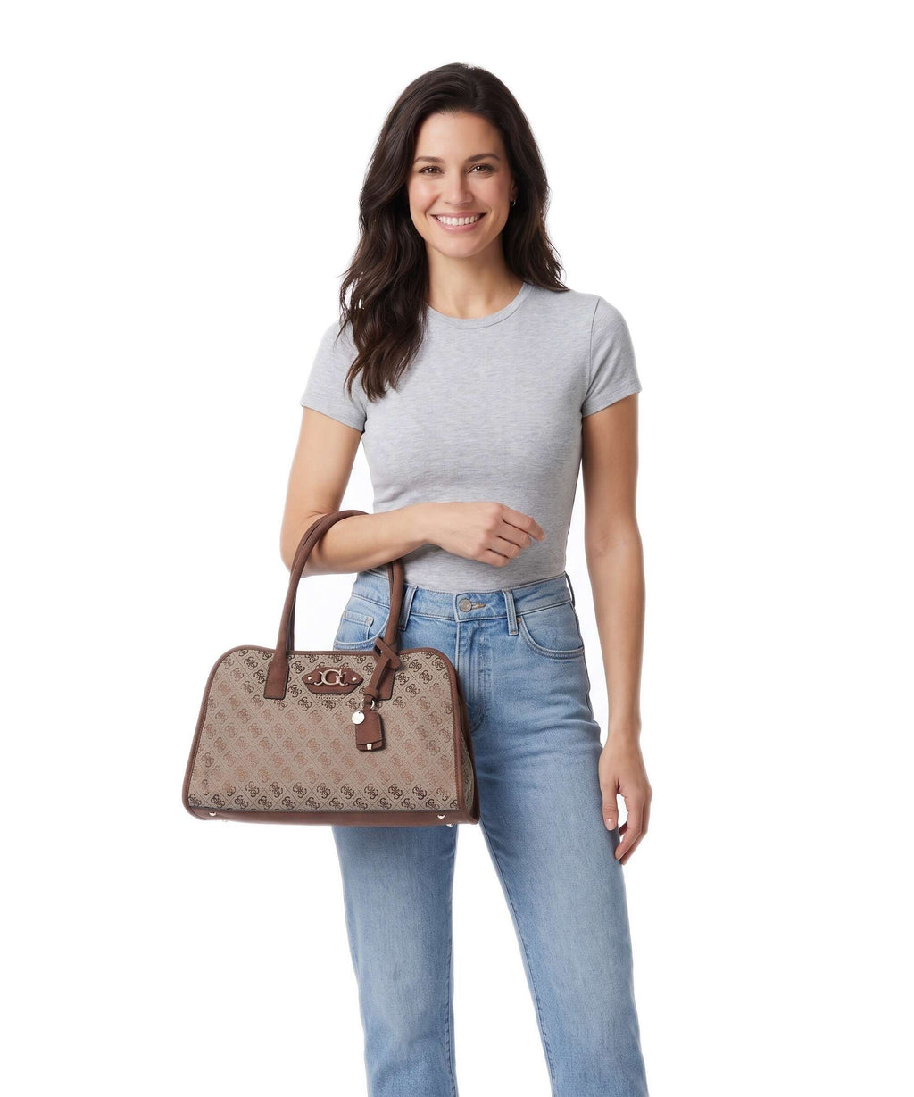 Guess Samantha Girlfriend Handbag latte logo/brown