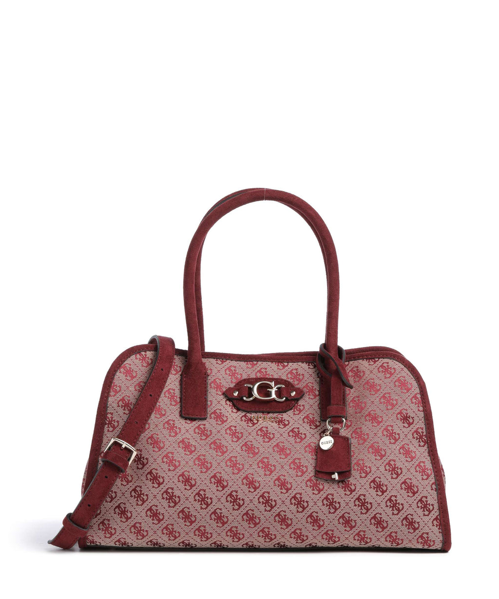 Guess Samantha Girlfriend Handbag merlot logo