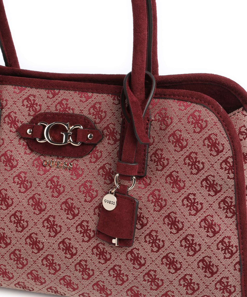 Guess Samantha Girlfriend Handbag merlot logo