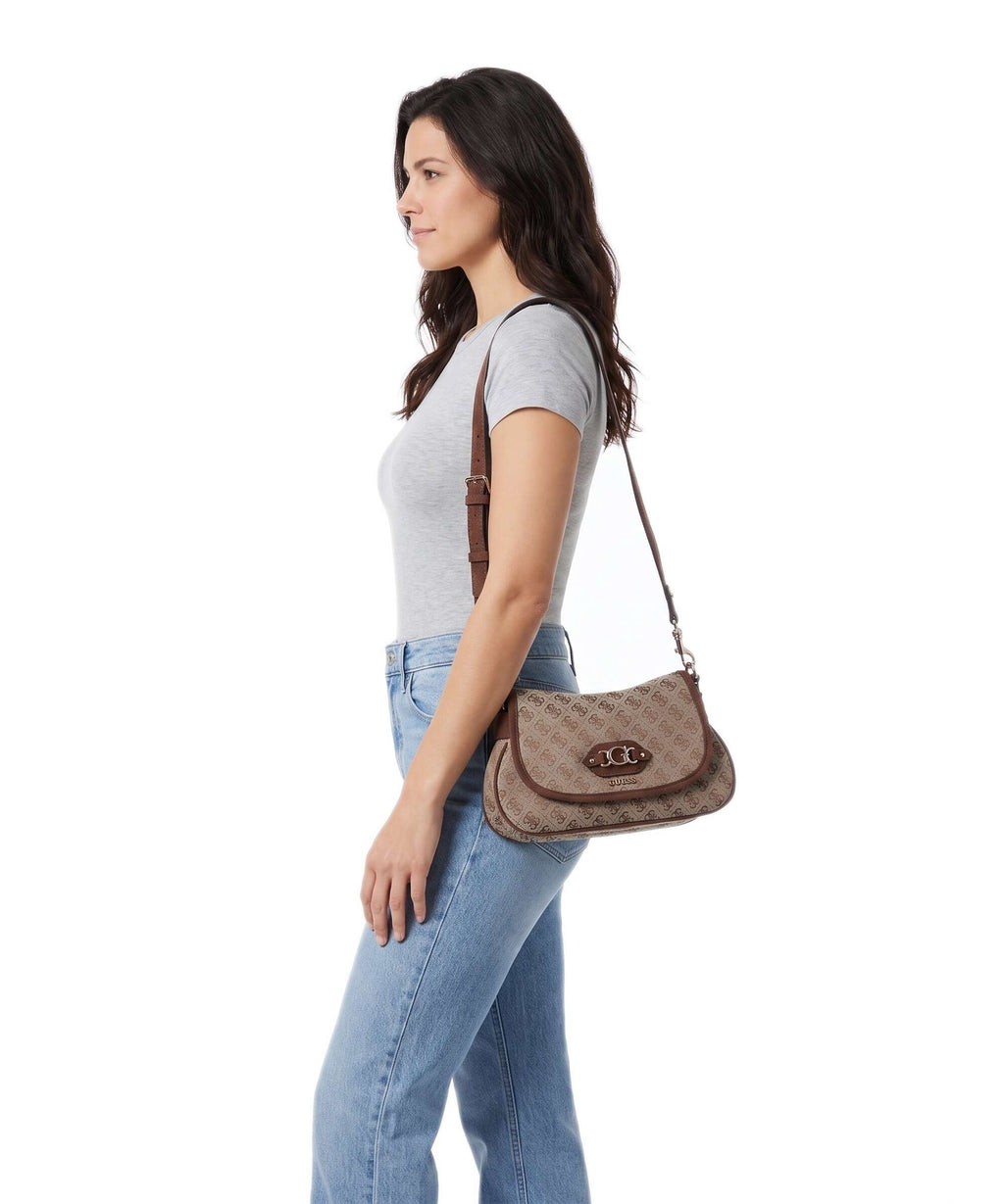 Guess Samantha Shoulder bag latte logo/brown