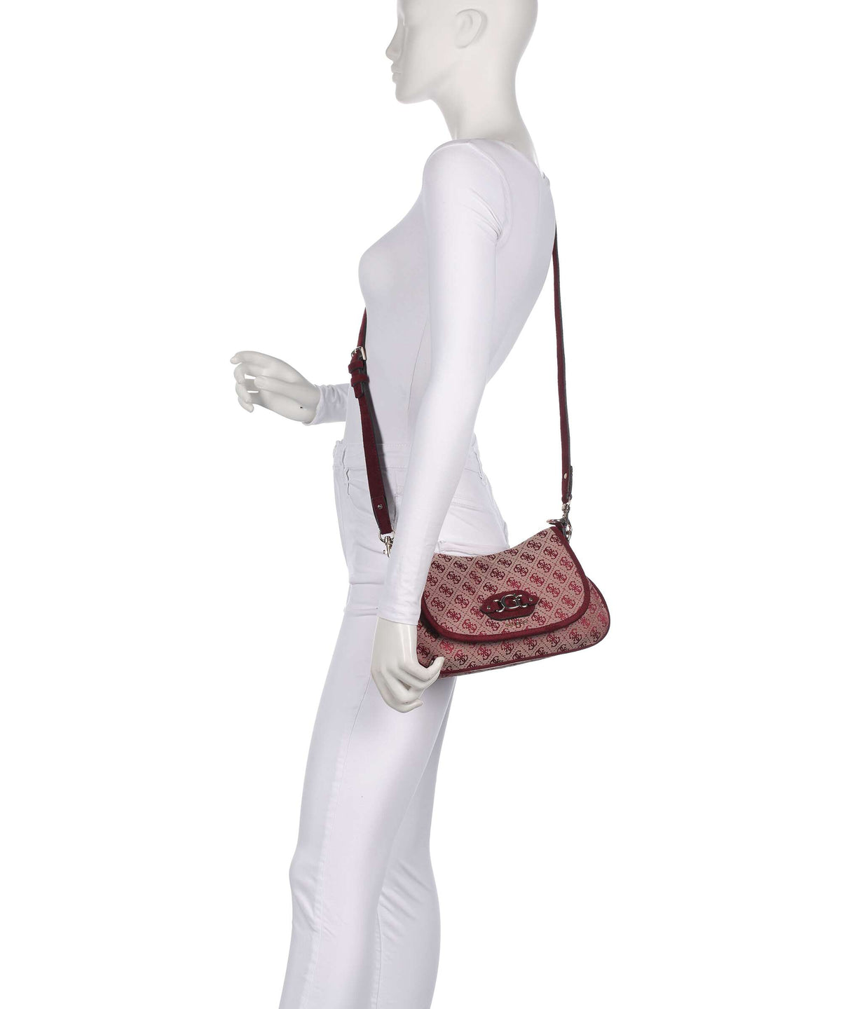 Guess Samantha Shoulder bag merlot logo