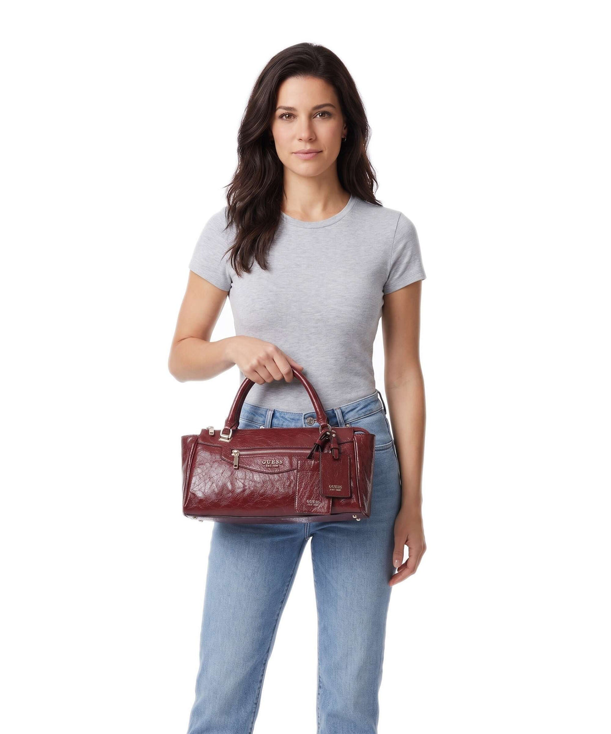 Guess Antonia Small Handbag red