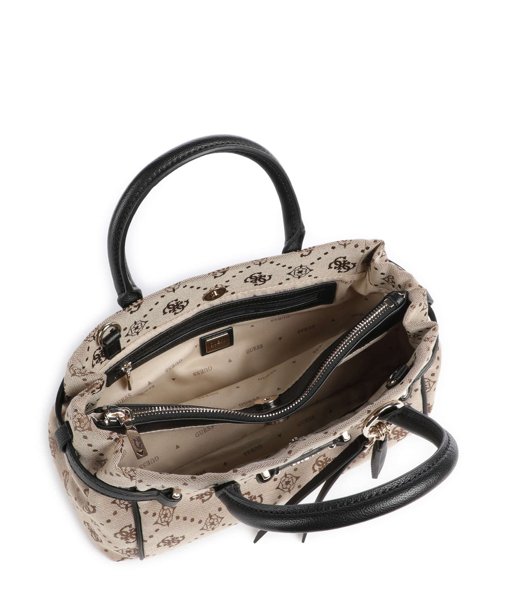 Guess Dorothy Girlfriend Small Handbag latte logo/black