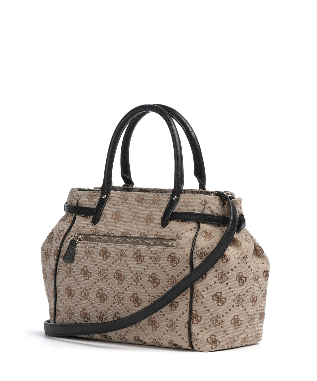 Guess Dorothy Girlfriend Handbag latte logo/black