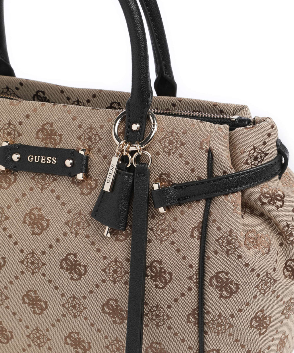 Guess Dorothy Girlfriend Handbag latte logo/black