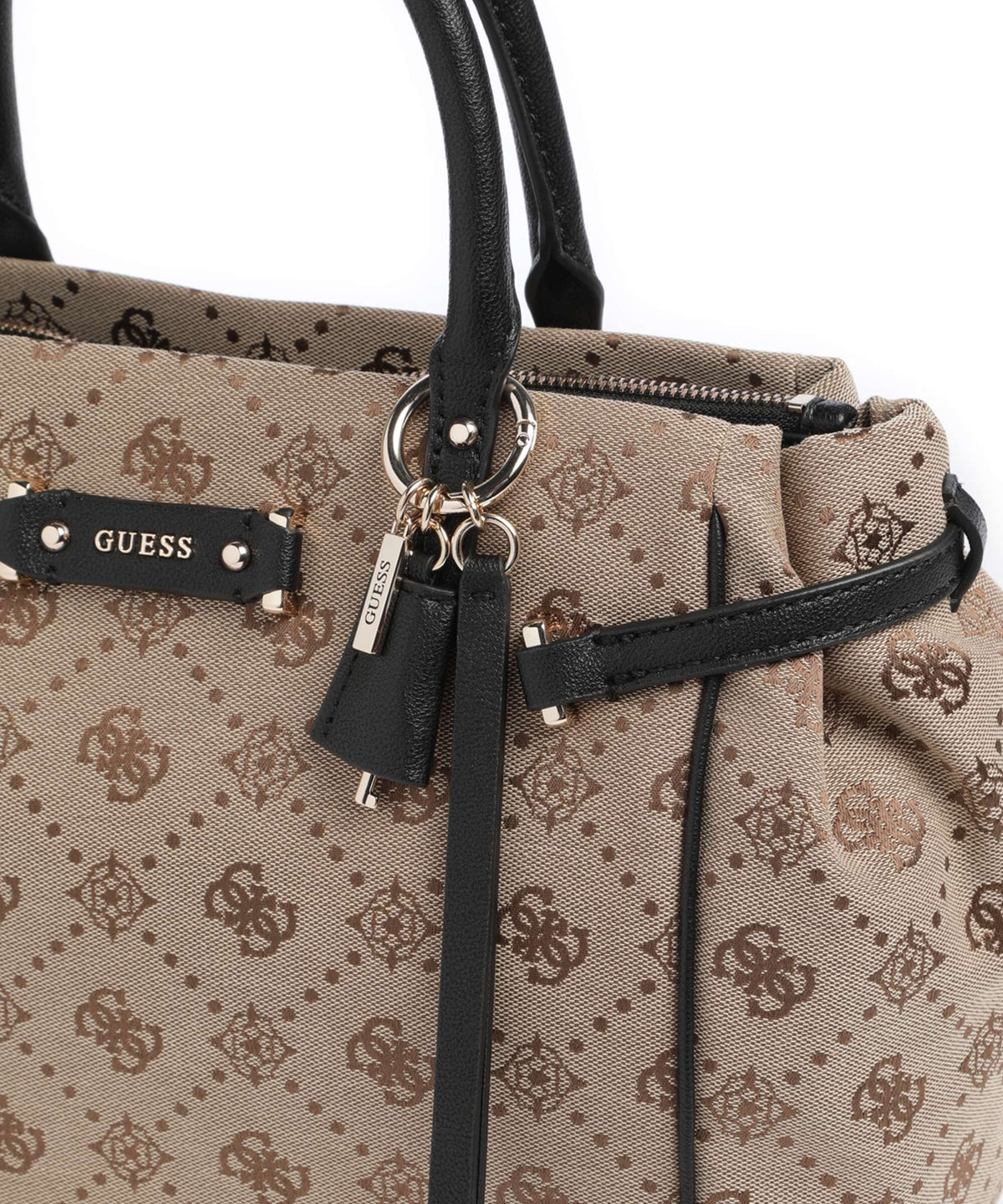 Guess Dorothy Girlfriend Handbag latte logo/black